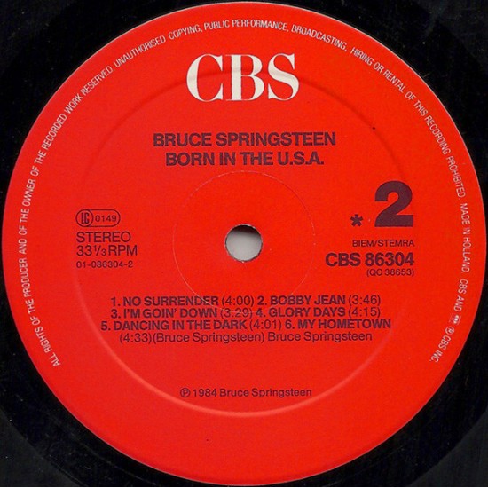 Bruce Springsteen - Born In The Usa