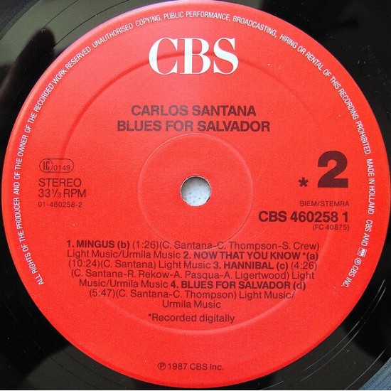 Carlos Santana - Blues For Salvador