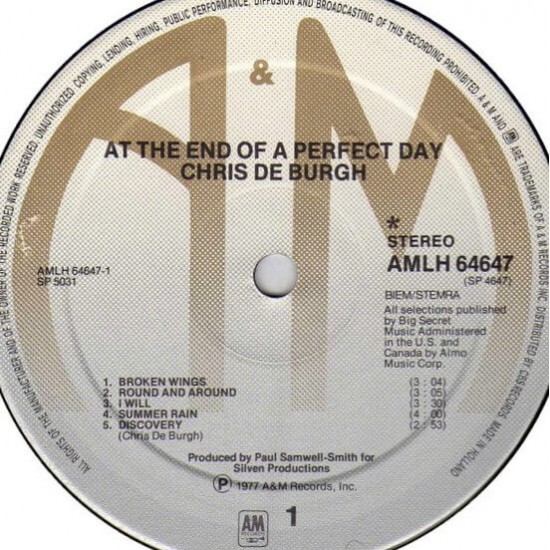 Chris De Burgh - At The And Of A Perfect Day