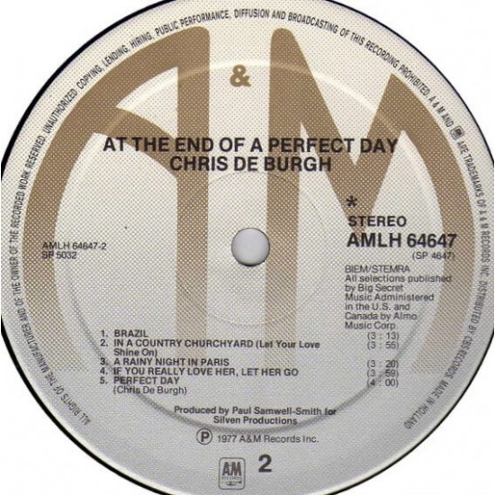 Chris De Burgh - At The And Of A Perfect Day