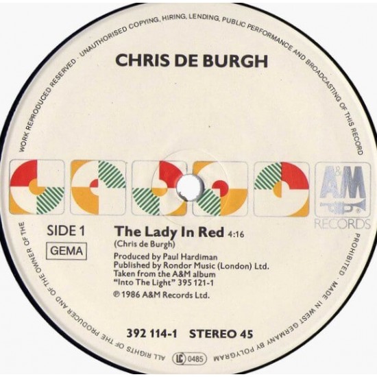 Chris De Burgh - Lady In Red - Maxi Single