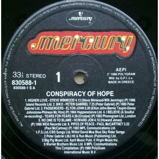 Conspiracy Of Hope - Various Artist