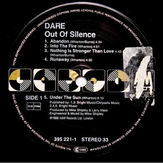 Dare - Out Of Silence
