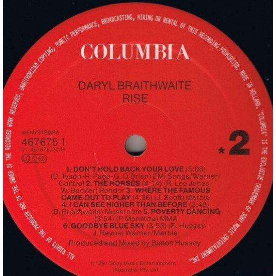 Daryl Braithwaite - Rise
