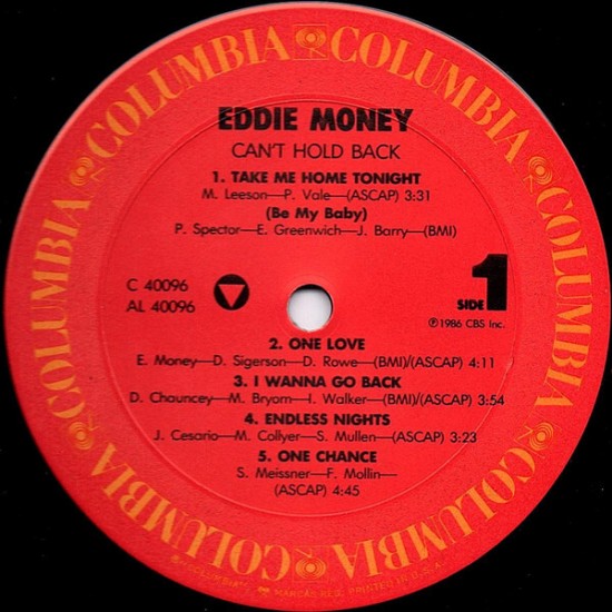Eddie Money - Cant Hold Back