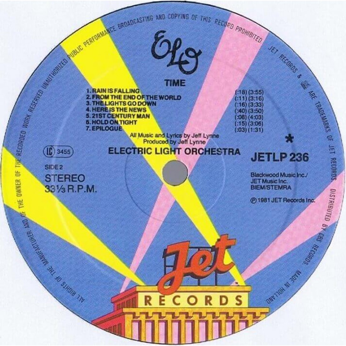 Electric Light Orchestra Time 1981 I Plak Sesi 