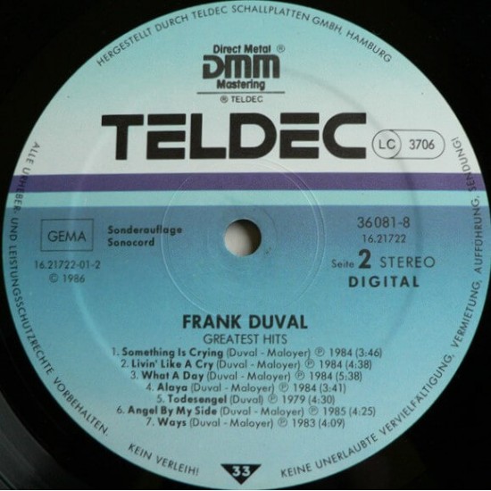 Frank Duval - Greatest Hits