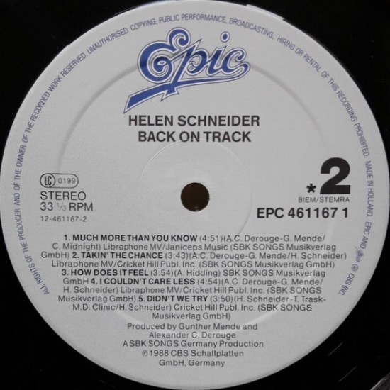 Helen Schneider - Back On Track