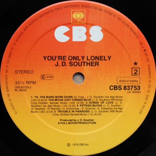 J.D. Souther - Youre Only Lonely