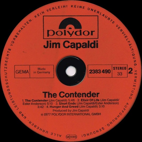 Jim Capaldi - The Contender