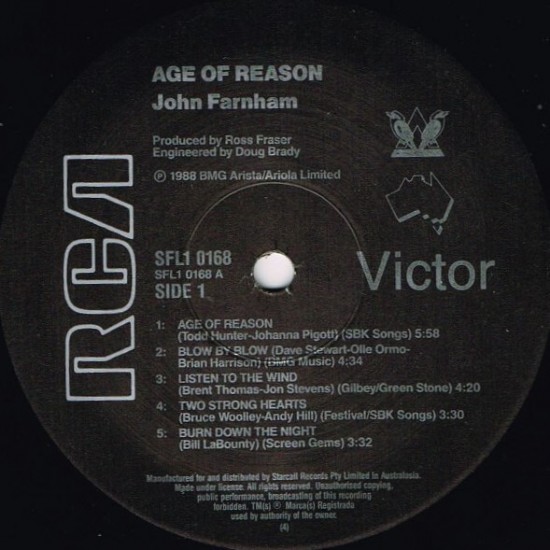 John Farnham - Age Of Reason