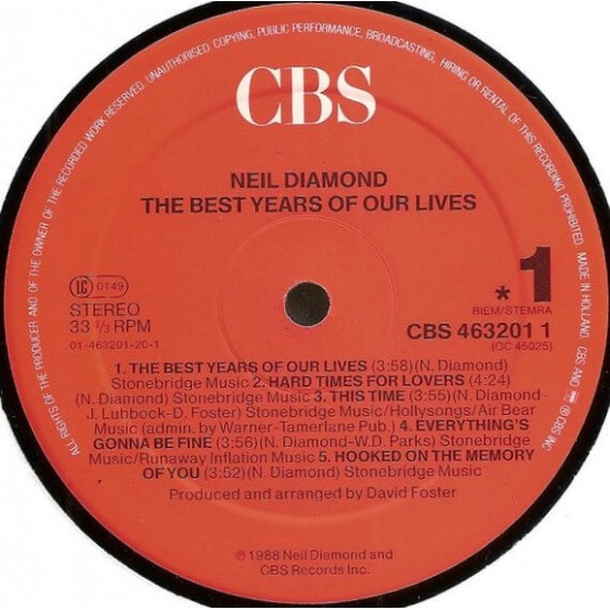 Neil Daimond - The Best Years Of Our Lives