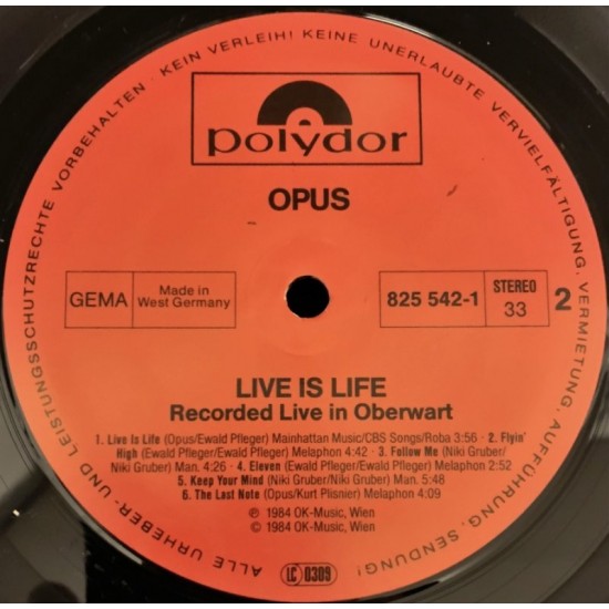 Opus - Life Is Life