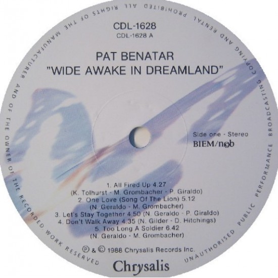 Pat Benatar - Wide Awake In Dreamland