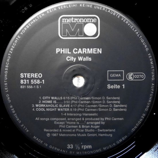 Phil Carmen - City Walls