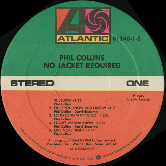 Phil Collins - No Jacket Required