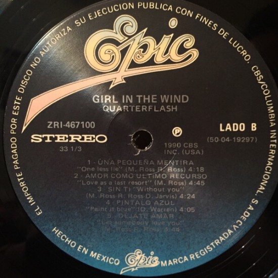 Quarterflash - Girl In The Wind