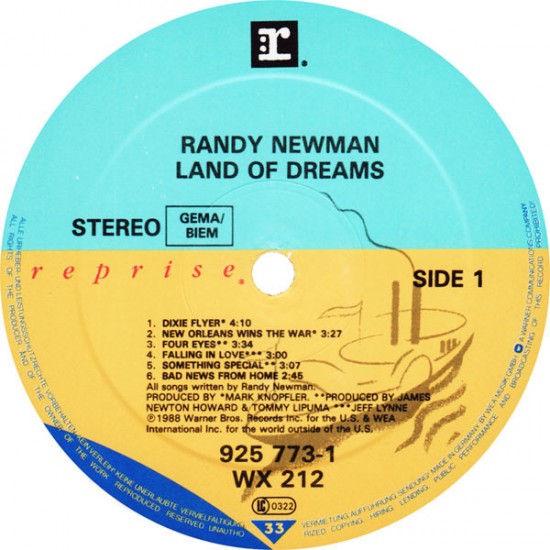 Randy Newman - Land Of Dreams