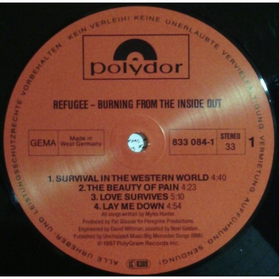 Refugee - Burning From The Inside Out
