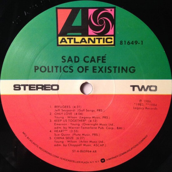 Sad Cafe - Politics Of Existing