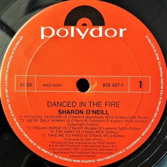 Sharon ONeill - Danced In The Fire
