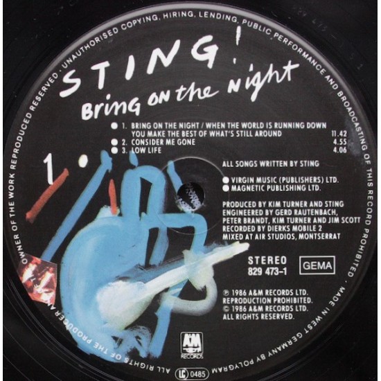 Sting - Bring On The Night