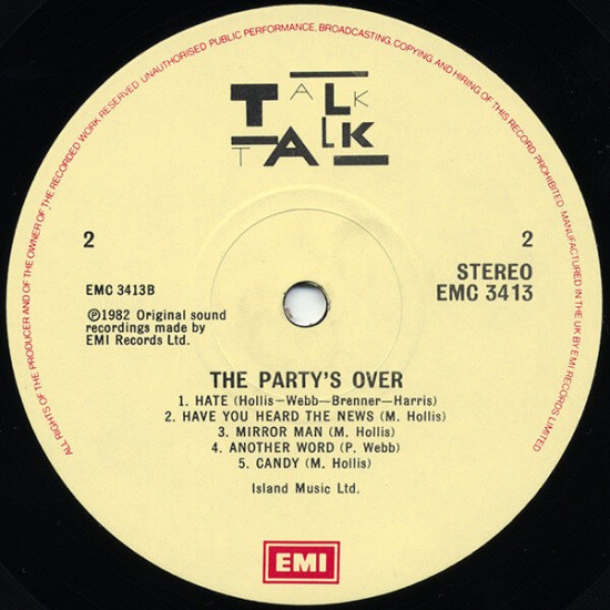 Talk Talk - Partys Over