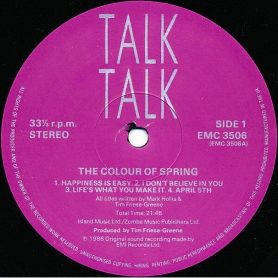 Talk Talk - The Color Of Spring