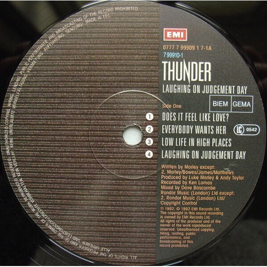 Thunder - Laughing On Judgement Day