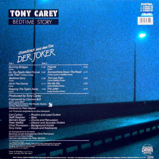 Tony Carey - Bedtime Story