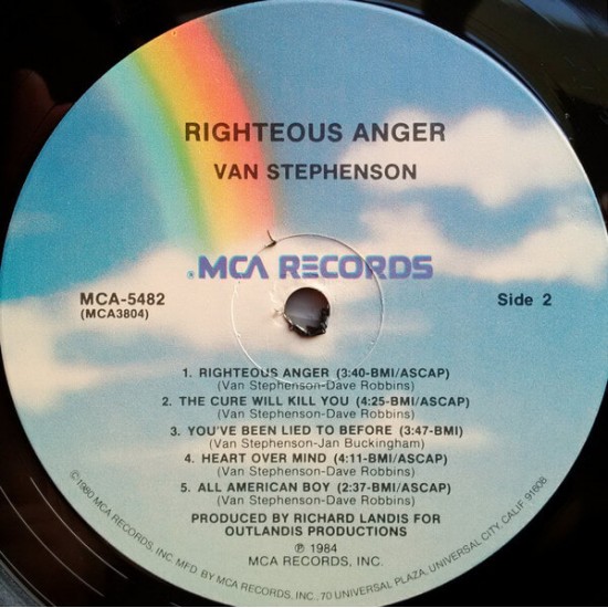 Van Stephenson - Righteous Anger