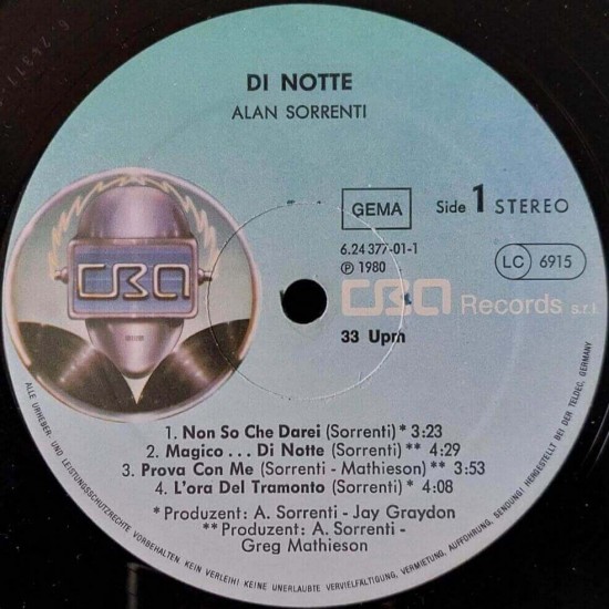 Alan Sorrenti - Di Notte