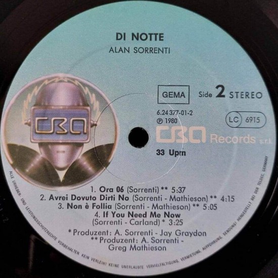 Alan Sorrenti - Di Notte