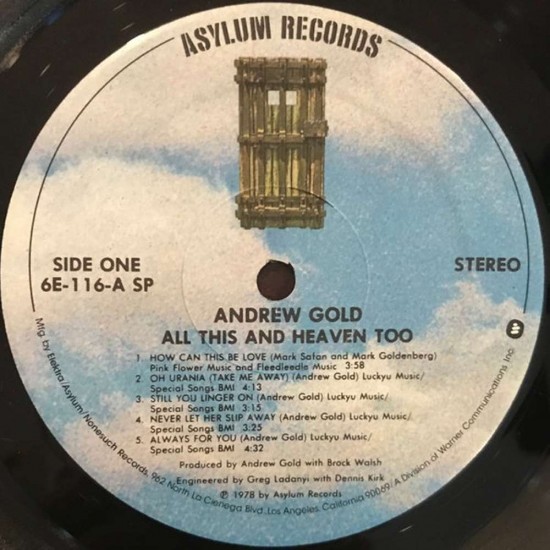 Andrew Gold - All This And Heaven Too