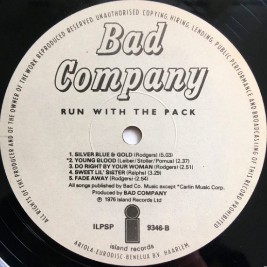 Bad Company - Run With The Pack