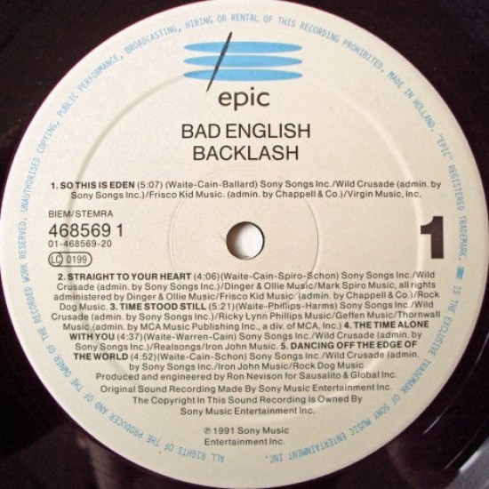 Bad English - Backlash