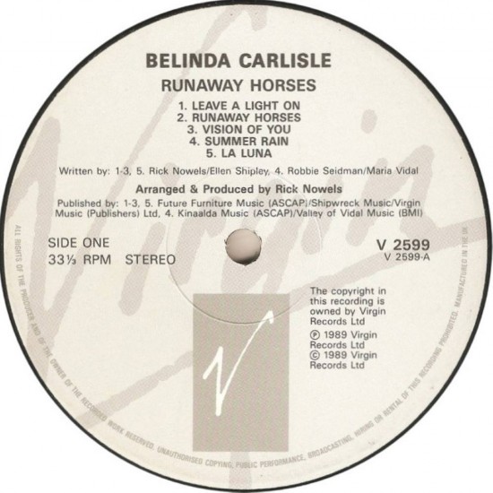 Belinda Carlisle - Runaway Horses