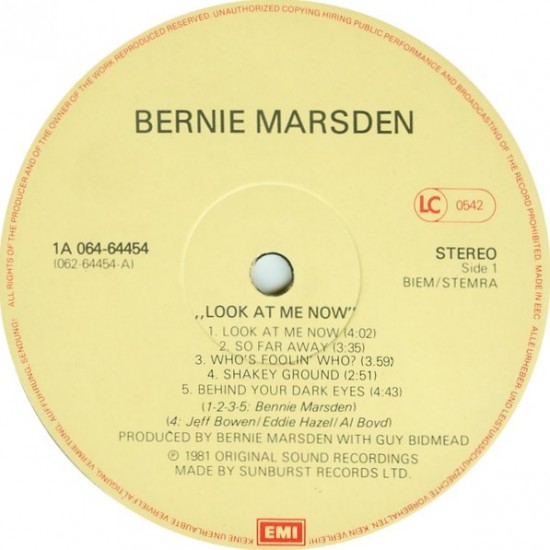 Bernie Marsden - Look At Me Now