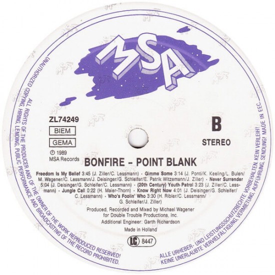Bonfire - Point Blank