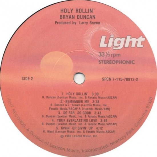 Bryan Duncan - Holy Rollin'