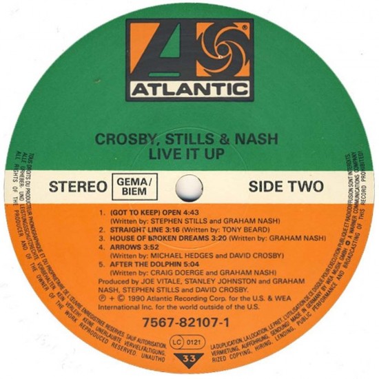 Crosby / Stills & Nash - Live It Up