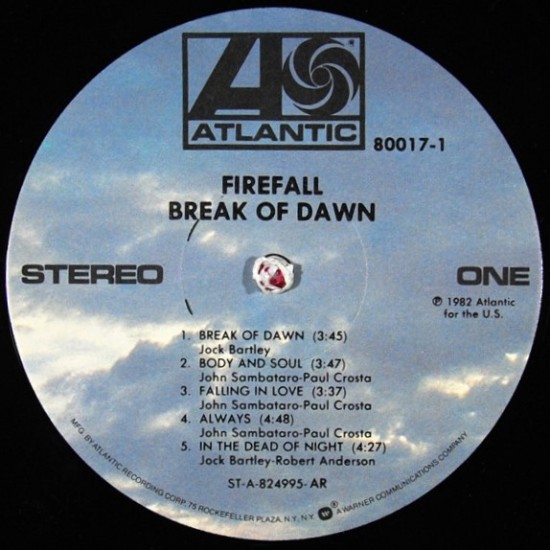 Firefall - Break Of Down