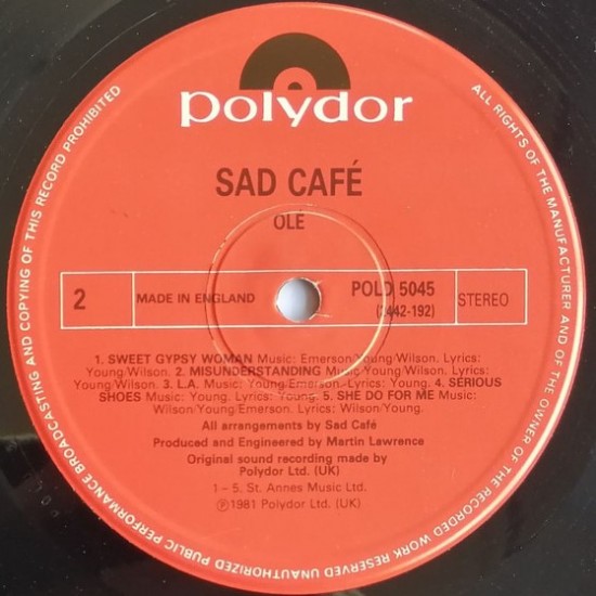 Sad Cafe - Ole