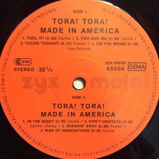 Tora! Tora! - Made In America