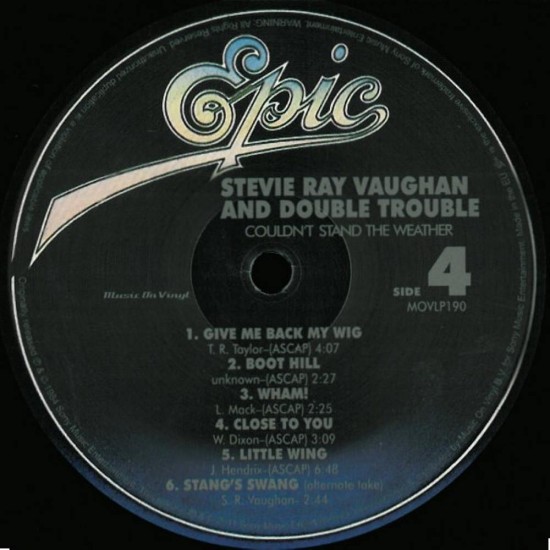 Stevie Ray Vaughan And Double Trouble - Couldnt Stand The Weather
