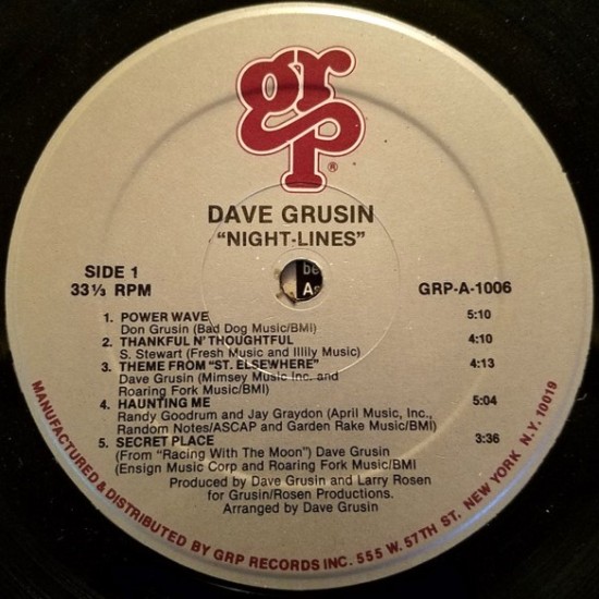 Dave Grusin - Night-Lines