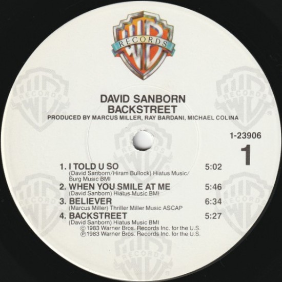 David Sanborn - Backstreet