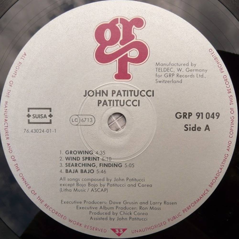 John Patitucci Patitucci 1988 I Plak Sesi 6349