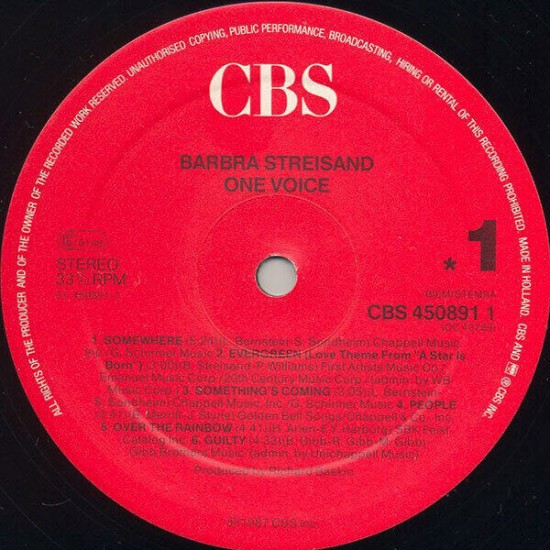 Barbra Streisand - One Voice