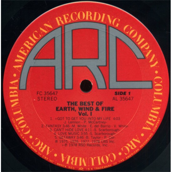 Earth Wind Fire - The Best Of Vol.1